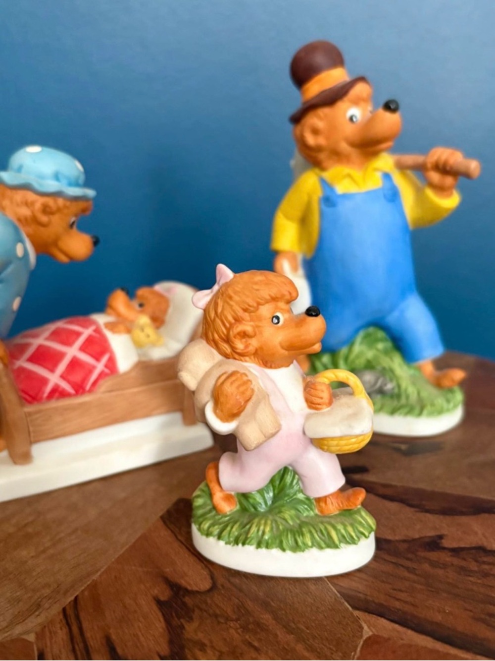 1983 Vintage Ceramic Bernstein Bear Family Figurines